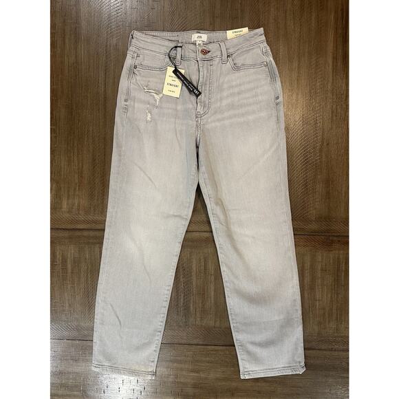 NWT River Island High Rise Straight Stretch Denim Gray Jeans US Size 6 UK 10 NEW - Picture 14 of 14